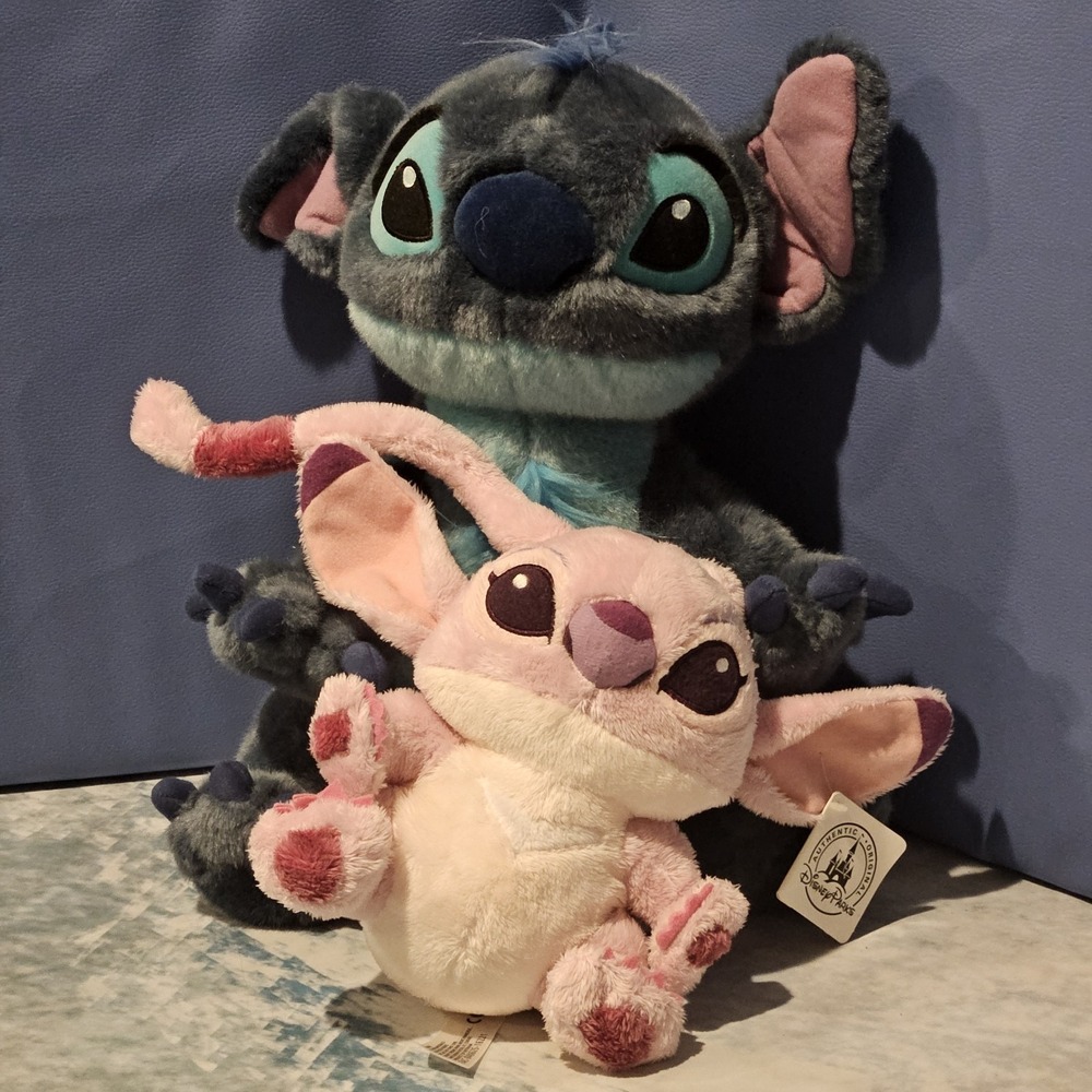 Disney Store Lilo & Stitch Plush Pair Stitch Angel Disney Parks